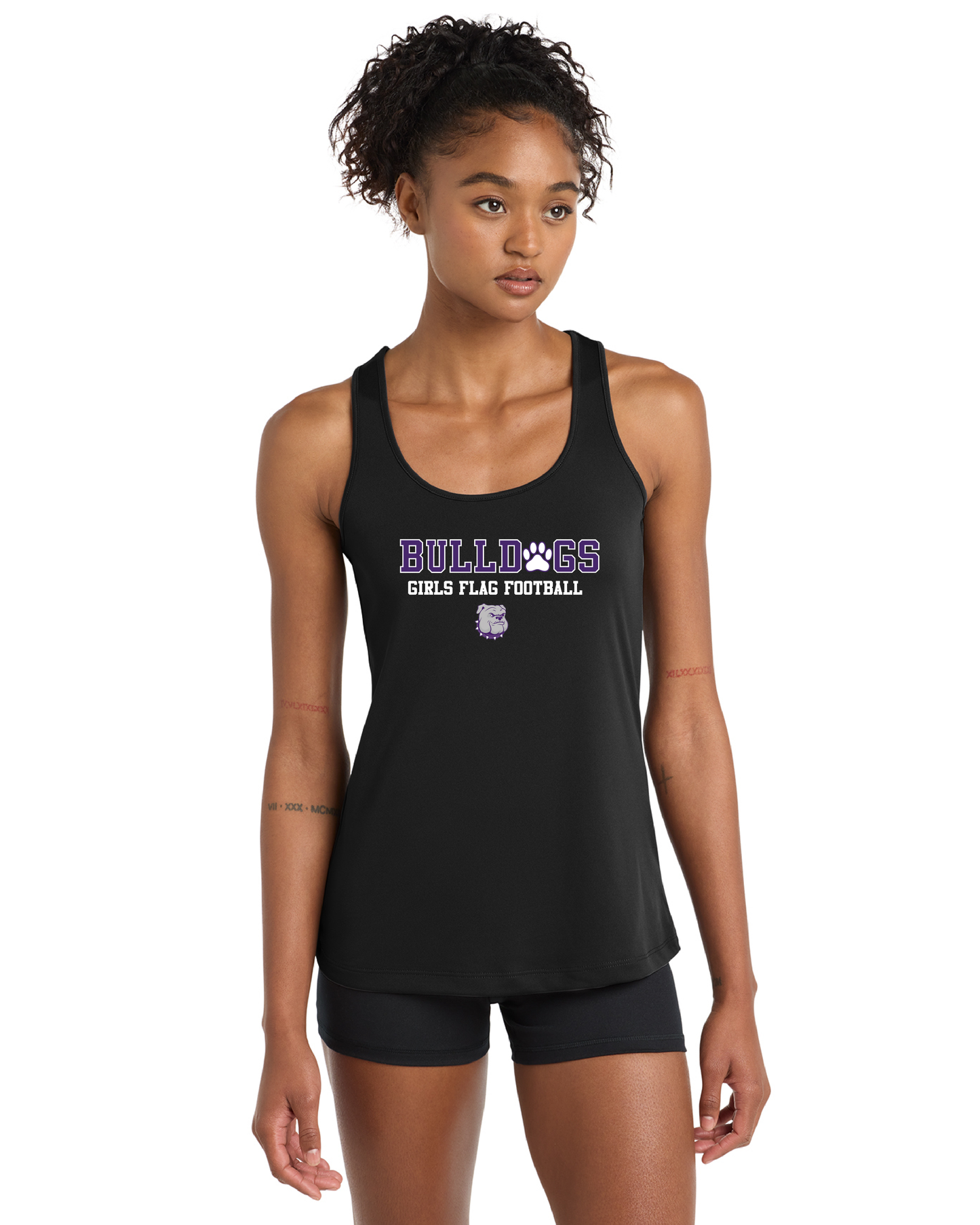 08 Bulldogs Girls Racerback Tee