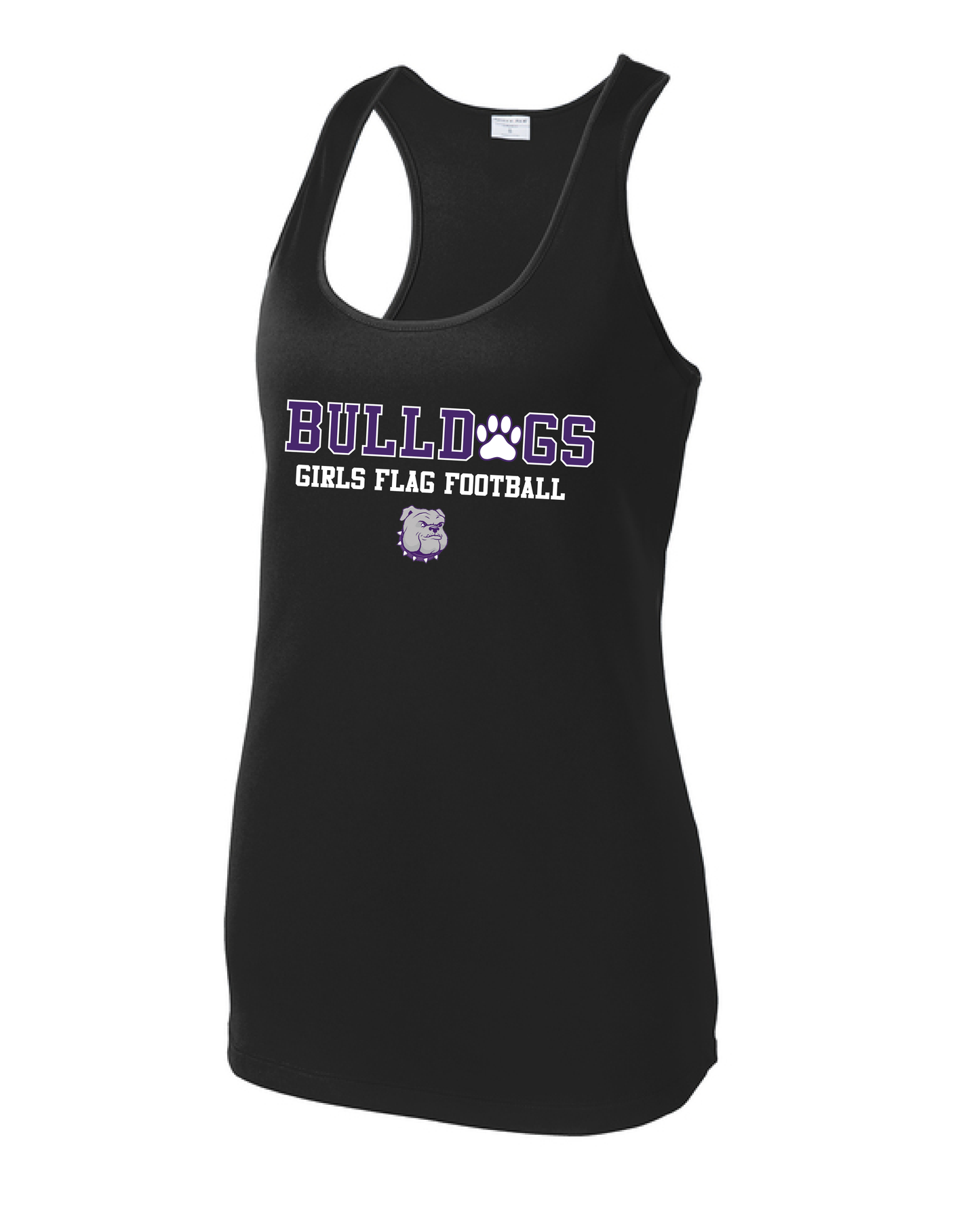 08 Bulldogs Girls Racerback Tee