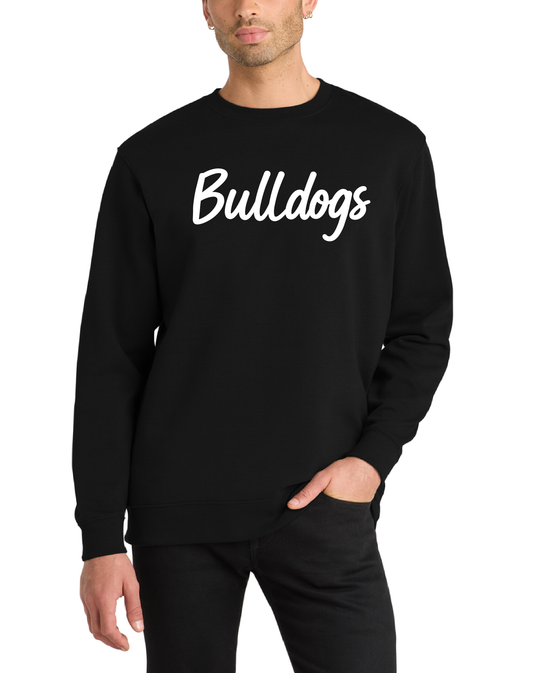 001_Bulldogs Puff Print Basic Crewneck Sweatshirt
